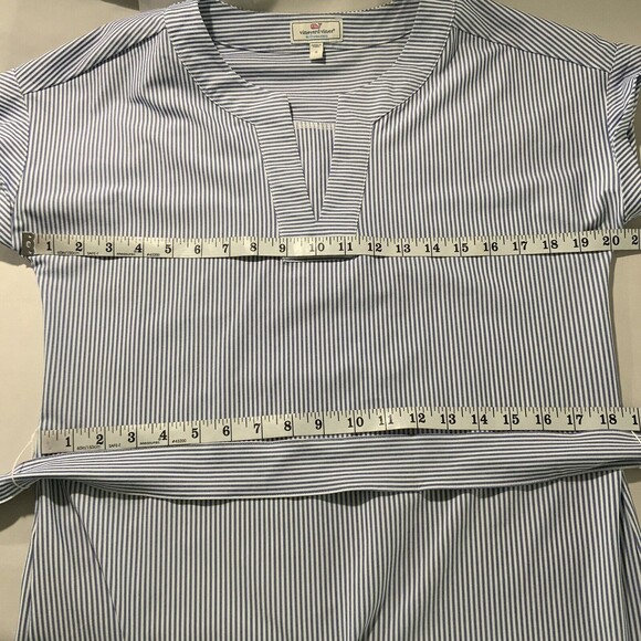 Vineyard Vines Blue White Striped Harbor Belted Tunic S - Picture 7 of 15